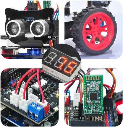 Smart Robot Car Kit for Arduino to Learn Programming and Get Hands on Experience of Robotic Assembly for Adults and Kids