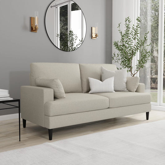 Positano Mid Modern Sofa, Oatmeal Fabric - Design By Technique
