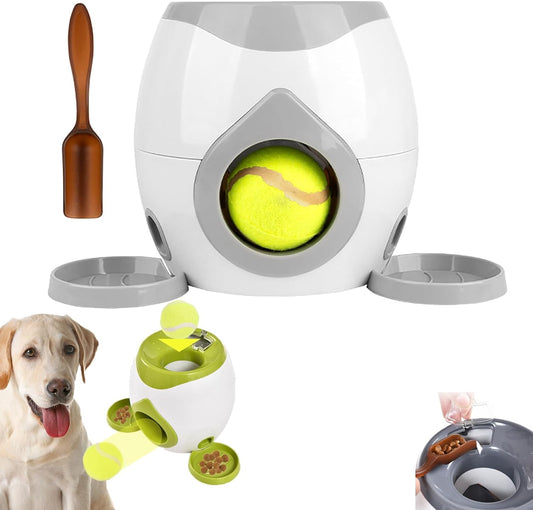 Dog Pro Automatic Ball Launcher, Dogpro Automatic Dog Ball Launcher, Dog Pro Tennis Ball Throwing Machine for Dogs, Pet Tennis Ball Launcher Toy, Interactive Dog Tennis Ball Throwing Machine (White)