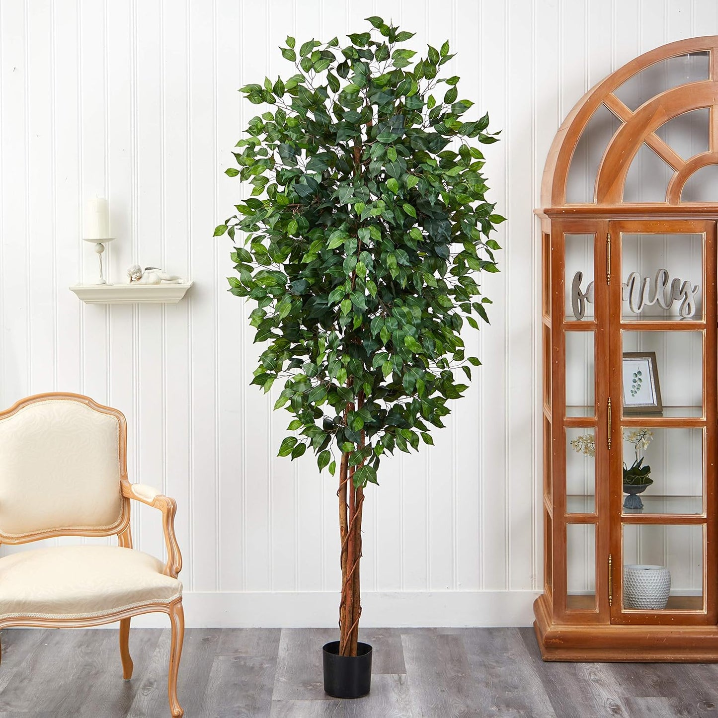 7Ft. Ficus Artificial Tree, Green