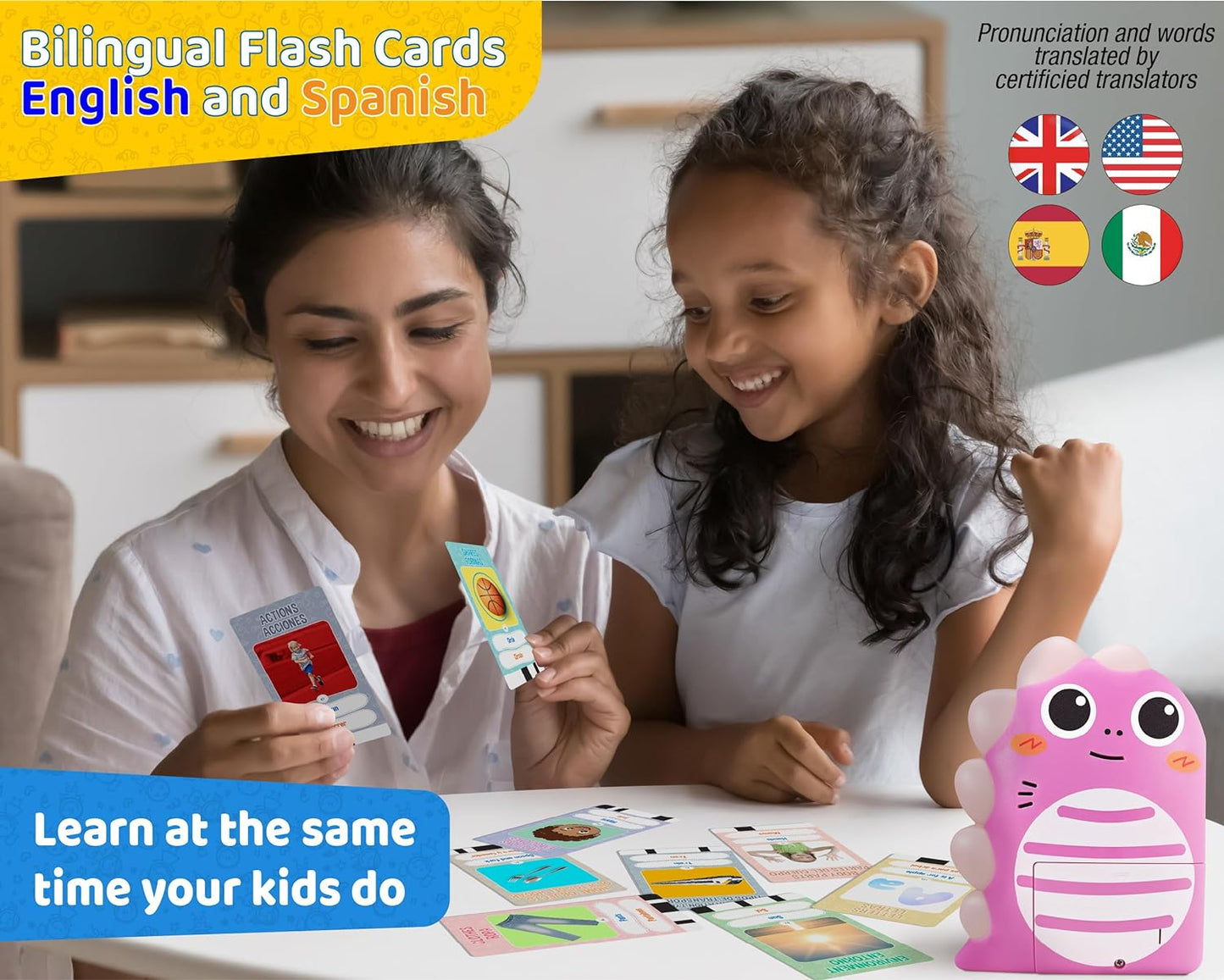 Bilingual Talking Flash Cards for Toddlers: Engaging Toddler Learning Activities - 300 English & Spanish Cards, Juguetes Para Niñas Y Niños