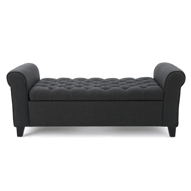 Claxton Polyester Upholstered Storage Bench