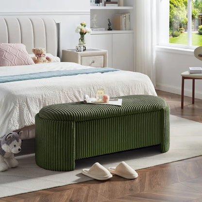 Nikoma Corduroy Upholstered Storage Bench