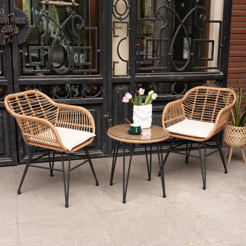 Virgie 2 - Person Outdoor Seating Group with Cushions - Design By Technique