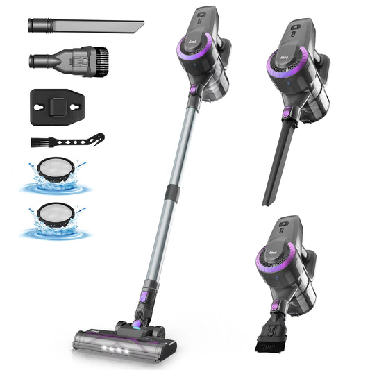 Cordless Vacuum Cleaner,6 in 1 Powerful Stick Handheld Vacuum with 2200Mah Rechargeable Battery,20Kpa Vacuum Cleaner,40Min Runtime,Lightweight Cordless Stick Vacuum for Hard Floor Carpet Pet Hair - Design By Technique