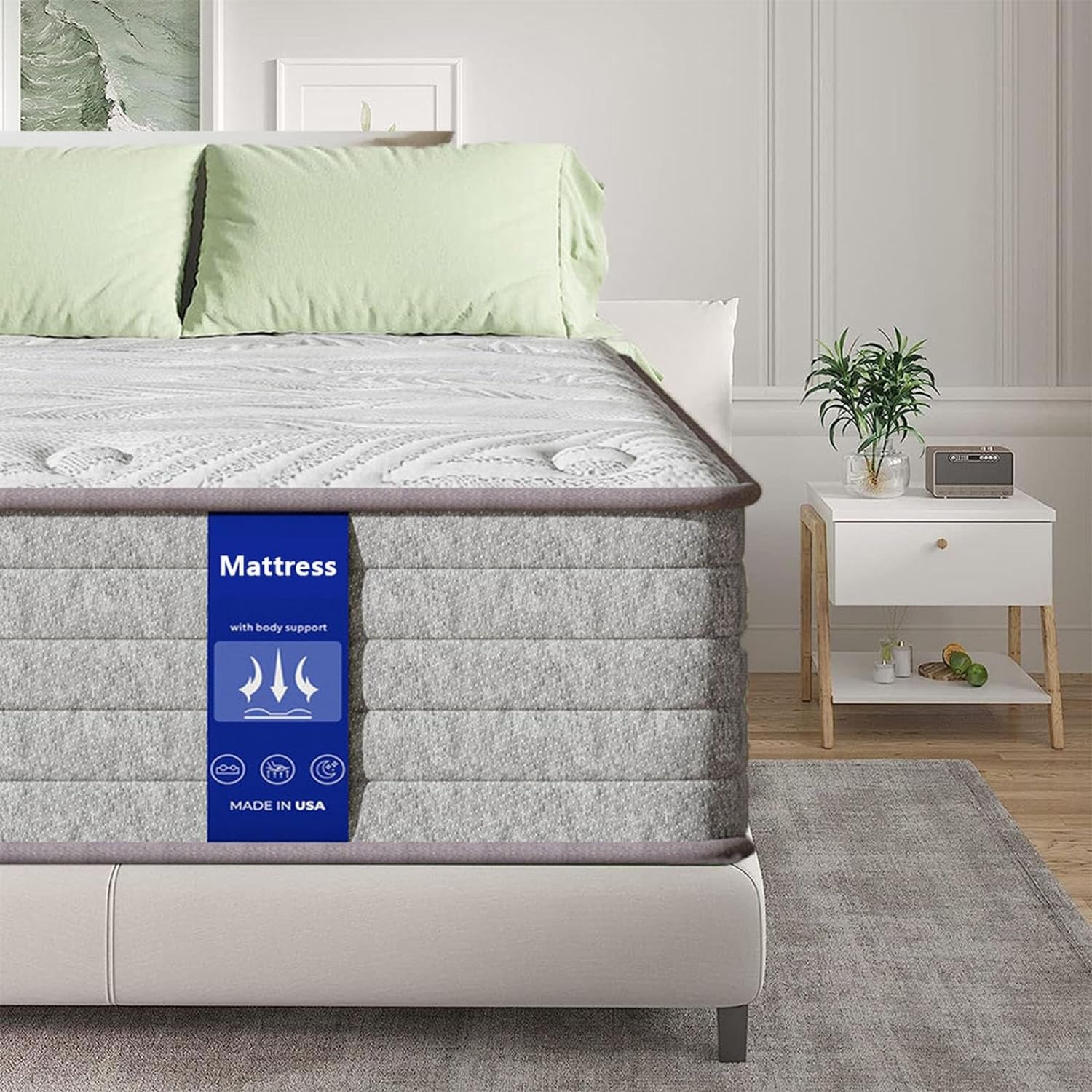 Queen Size Mattress, 12 Inch Memory Foam Hybrid Mattress, Queen Mattress in a Box with Motion Isolation, Strong Edge Support, Pressure Relief, Medium Firm, Certipur-Us (12 INCH, Queen)