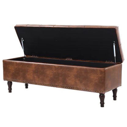 Arlecia Faux Leather Upholstered Storage Bench