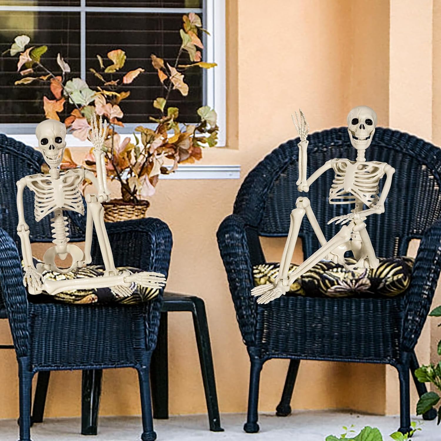 Halloween Skeleton Full Body Posable Joints , 3Ft Human Skeleton Decorations for Party Haunted House Supplies (1Pc)