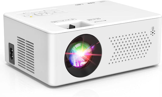 Mini Bluetooth Projector, Full HD 1080P Supported Portable Outdoor Movie Projector for Ios, Android, Windows, Compatible with TV Stick/Hdmi/Smartphone/Ps4/Usb [Remote Included]