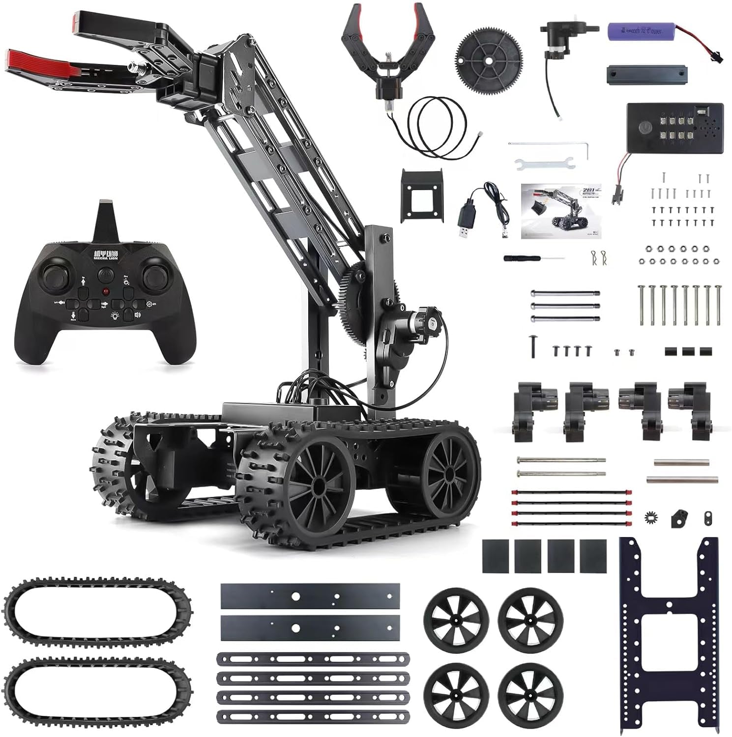 Robot Kit,Science Projects for Kids Ages 8-12,Cool Electronic Robotic Arm for Boys & Girls to Learn Programming/Techology,Educational Toy Building Kits for Beginners,Xmas Birthday Gift.