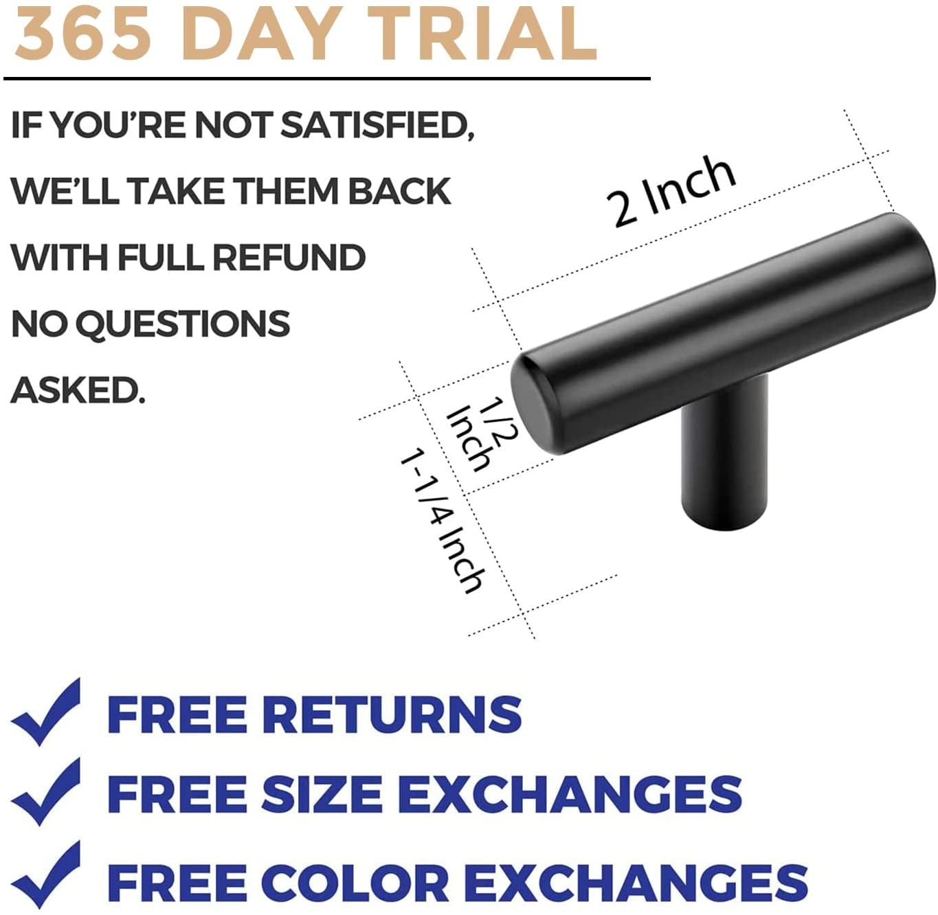 10 Pack 2 Inch Cabinet Pulls Matte Black Stainless Steel Kitchen Drawer Pulls Cupboard Handles Cabinet Handles