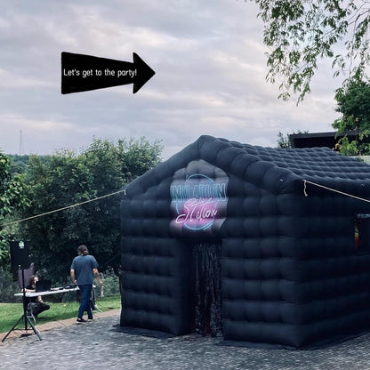 Inflatable Night Club Tent for Teenagers/Adults- Unleash the Party Vibe with Our Chic Inflatable Night Club - Inflatable Cube House for Party-Perfect for Unforgettable Events!
