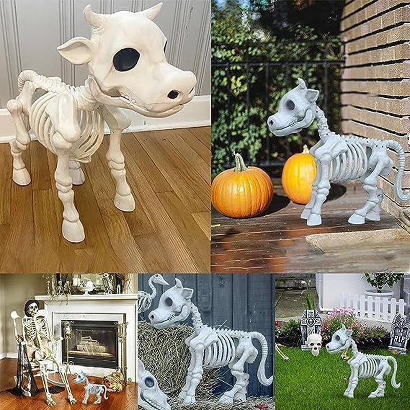 Cow Skeleton Halloween Decoration, 2023 New Cow Skull Prop Halloween Decoration, Cow Skeleton Decorative Prop