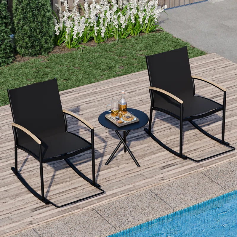 Brianni 2 - Person Outdoor Rocking Set - Design By Technique