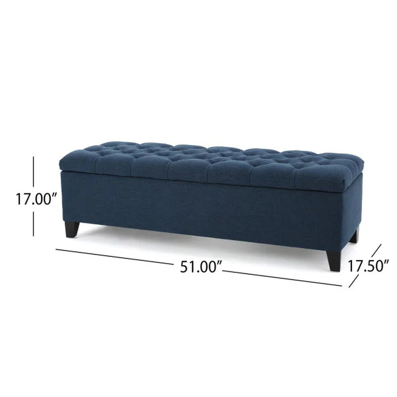 Amalfi Polyester Blend Upholstered Storage Bench