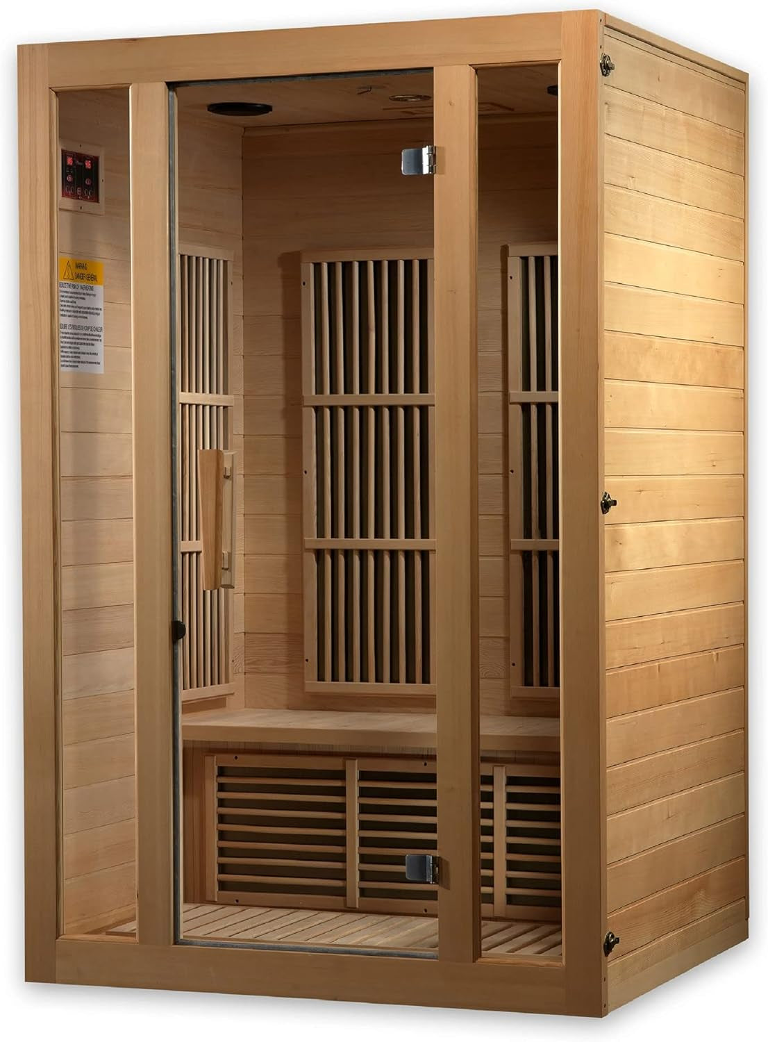 MX-J206-01 Seattle Carbon Far Infrared Sauna for 2 Persons, Hemlock Wood