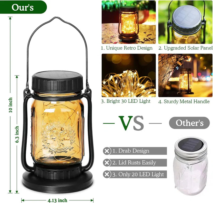 10'' Solar Powered Integrated LED Outdoor Lantern