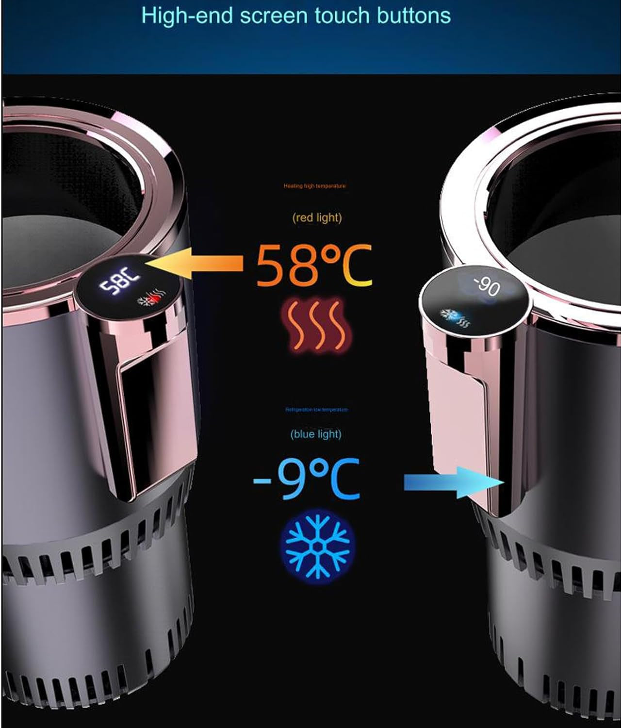 Roadmug - Heating and Cooling Car Cup Holder, Roadmug Can Heat or Cool Your Drink for Car, Theroadmug Electric Heat and Cold Cooler, Refrigeration and Heating Cup (Sapphire Blue)