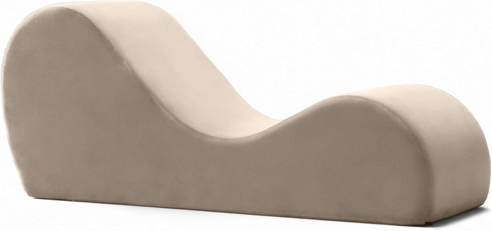 Sleek Chaise Lounge for Yoga-Made in the Usa-For Stretching, Relaxation, Exercise & More, 60D X 18W X 26H Inch, Beige