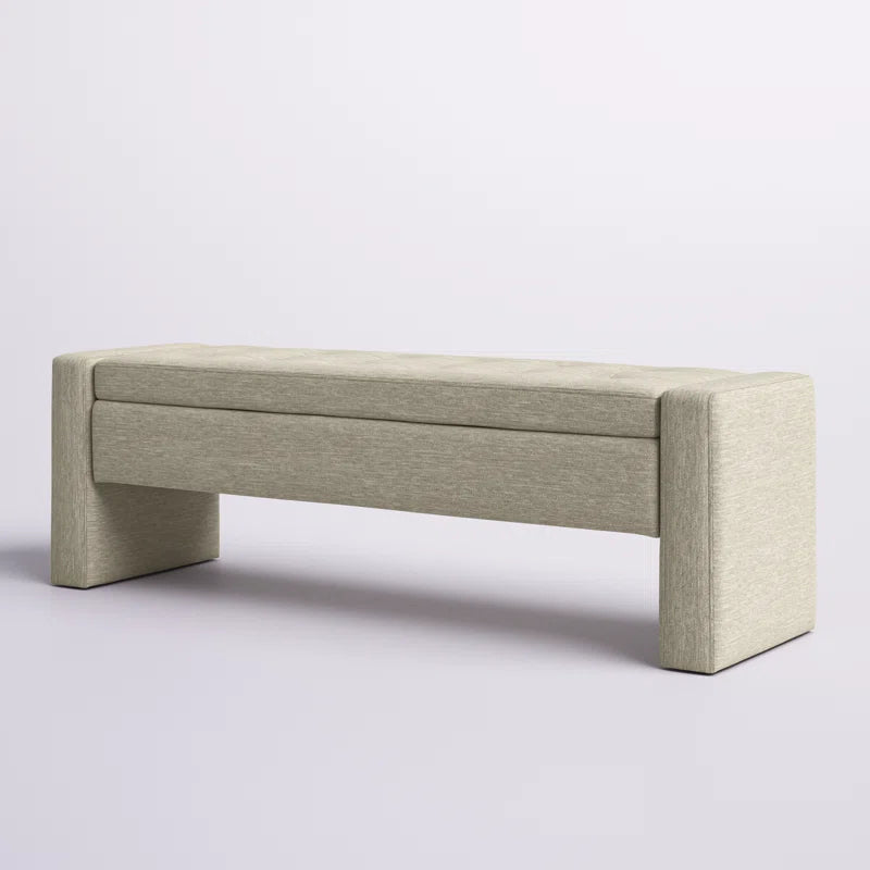 Anthonique Fabric Upholstered Storage Ottoman, Storage Bench