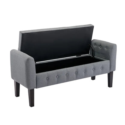 Anvee Polyester Blend Upholstered Storage Bench