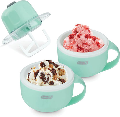 My Mug Ice Cream Maker, for Ice Cream, Gelato, Sorbet, Frozen Yogurt, and Custom Mix-Ins, with (2) Bowls