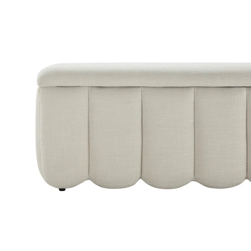 Jeddo Polyester Blend Upholstered Storage Bench