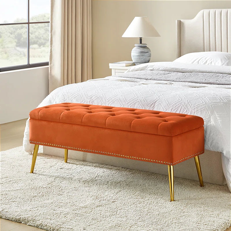 Kajana Upholstered Flip Top Storage Bench