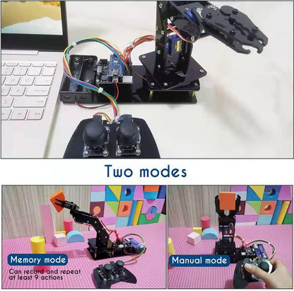 Robot Arm for Arduino, Smart Robot Building Kit That Can Memorize and Repeat Movements for Beginners/Kids/Adults to Learn Electronic, Programming, Math and Science