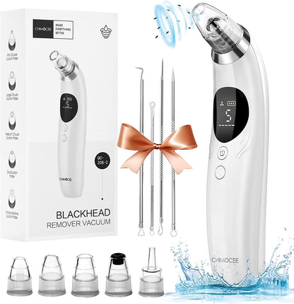 2023 Newest Blackhead Remover Pore Vacuum, Upgraded Black Head Remover for Face, Electric Acne Comedone Whitehead Extractor Tools-5 Suction Power, 5 Probes, USB Rechargeable Pimple Popper Tool Kit