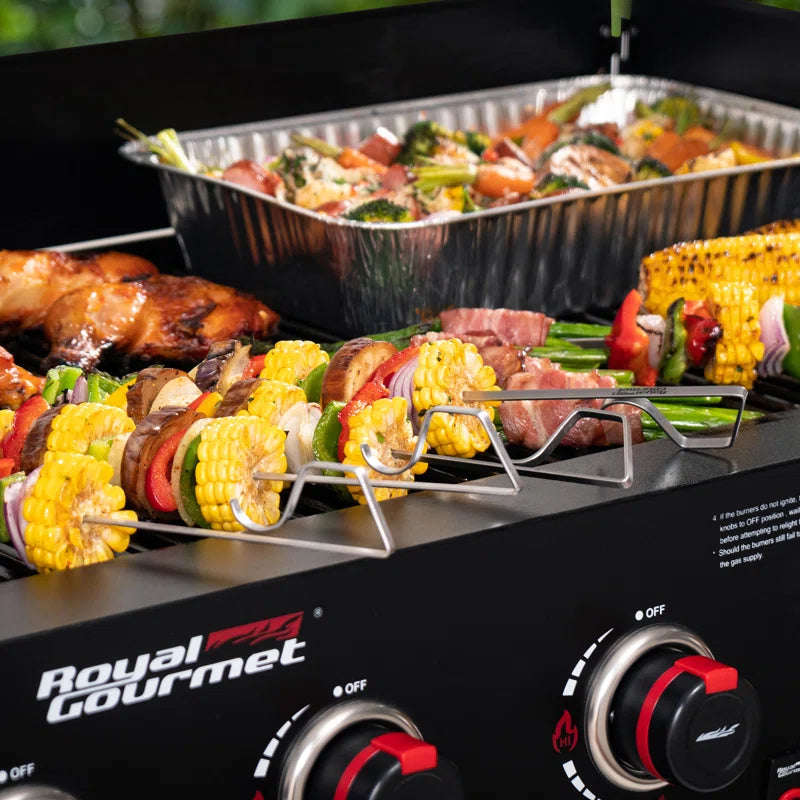 8 - Burner Liquid Propane Gas Grill and Side Tables