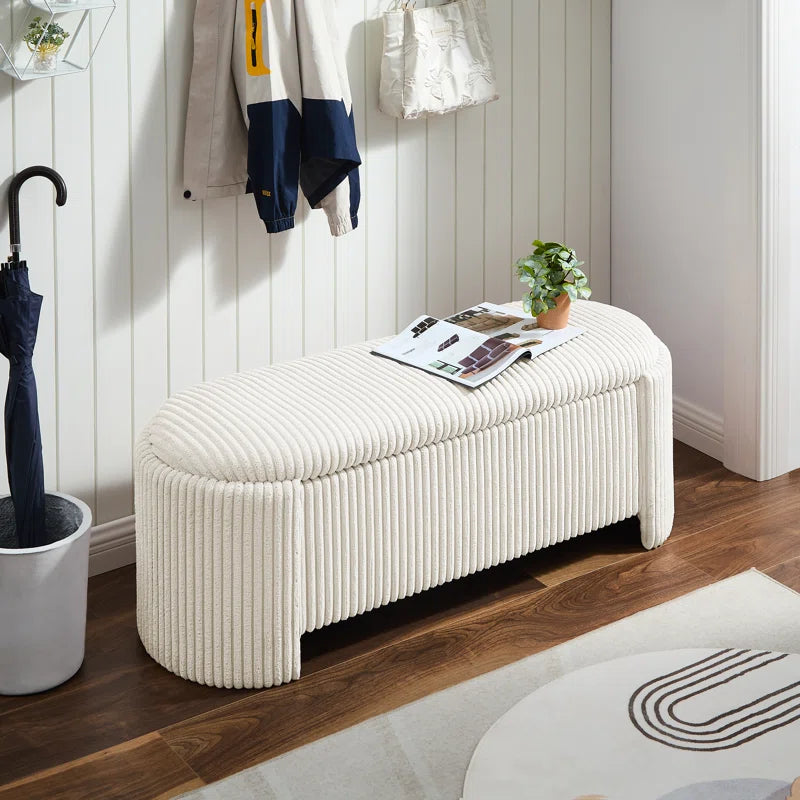 Nikoma Corduroy Upholstered Storage Bench