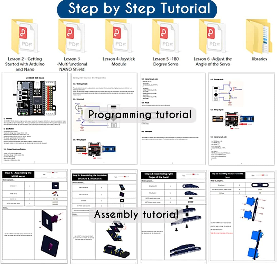 Robot Arm for Arduino, Smart Robot Building Kit That Can Memorize and Repeat Movements for Beginners/Kids/Adults to Learn Electronic, Programming, Math and Science