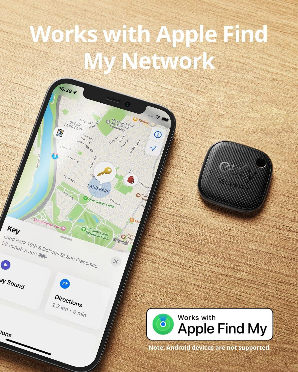 by  Smarttrack Link (Black, 1-Pack), Android Not Supported, Works with Apple Find My (Ios Only), Key Finder, Bluetooth Tracker for Earbuds and Luggage, Phone Finder, Water Resistant