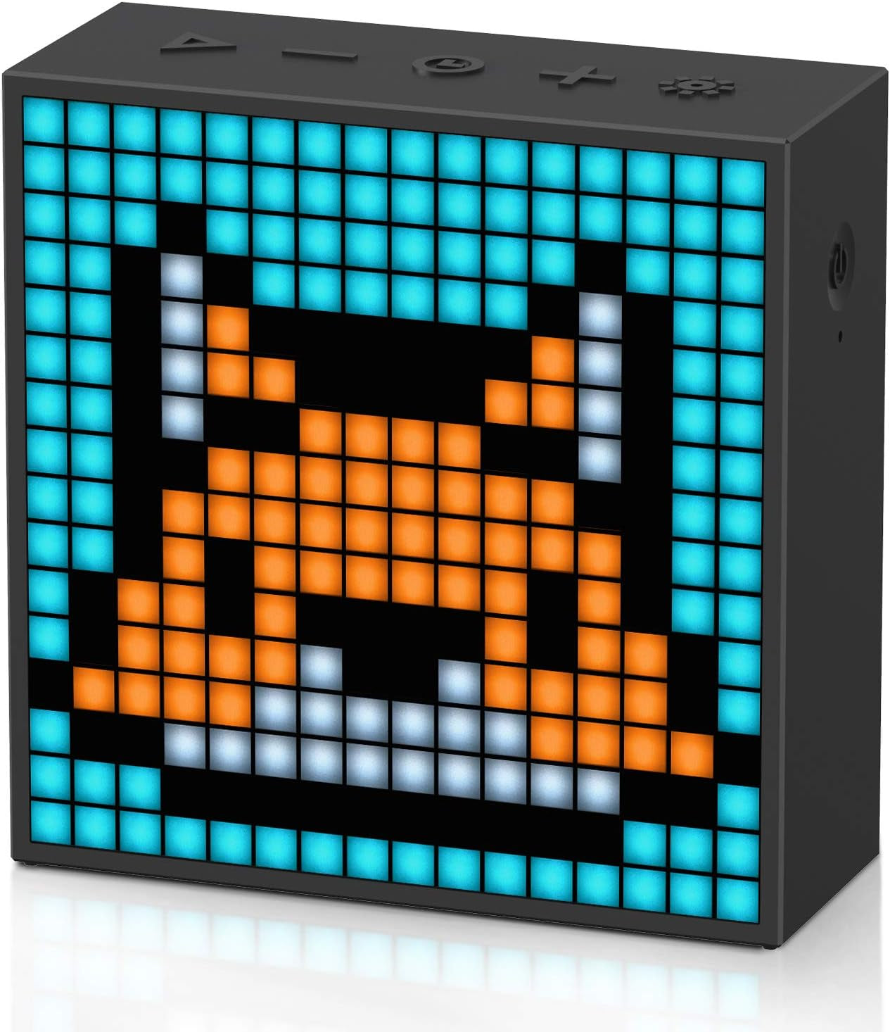 Timebox Evo -- Pixel Art Bluetooth Speaker with 16X16 LED Display APP Control - Cool Animation Frame & Gaming Room Setup & Bedside Alarm Clock- Black