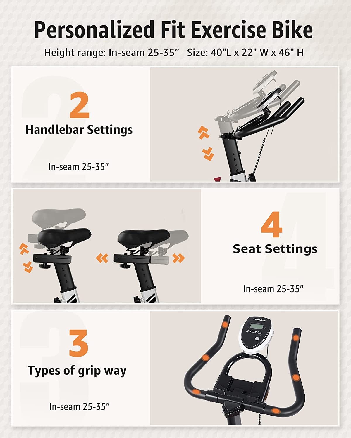 Indoor Cycling Bike Brake Pad/Magnetic Stationary Bike - Cycle Bike with Ipad Mount & Comfortable Seat Cushion