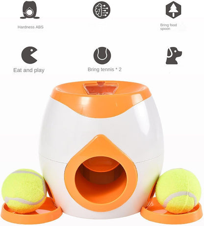 Dog Pro Automatic Ball Launcher, Dogpro Automatic Dog Ball Launcher, Dog Pro Tennis Ball Throwing Machine for Dogs, Pet Tennis Ball Launcher Toy, Interactive Dog Tennis Ball Throwing Machine (White)