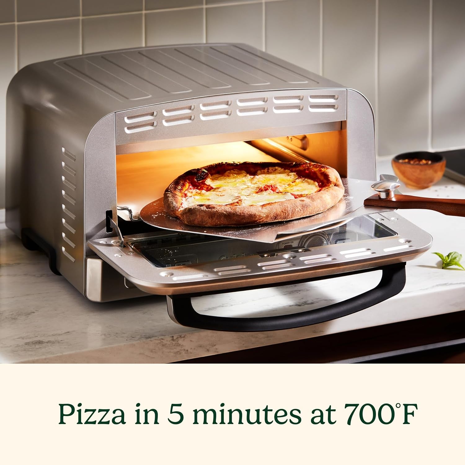 Indoor Pizza Oven – Bake 12” Pizzas in Minutes – Portable Countertop Pizza Oven – Stainless Steel - CPZ-120