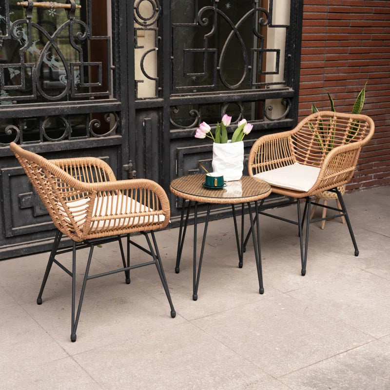 Virgie 2 - Person Outdoor Seating Group with Cushions - Design By Technique