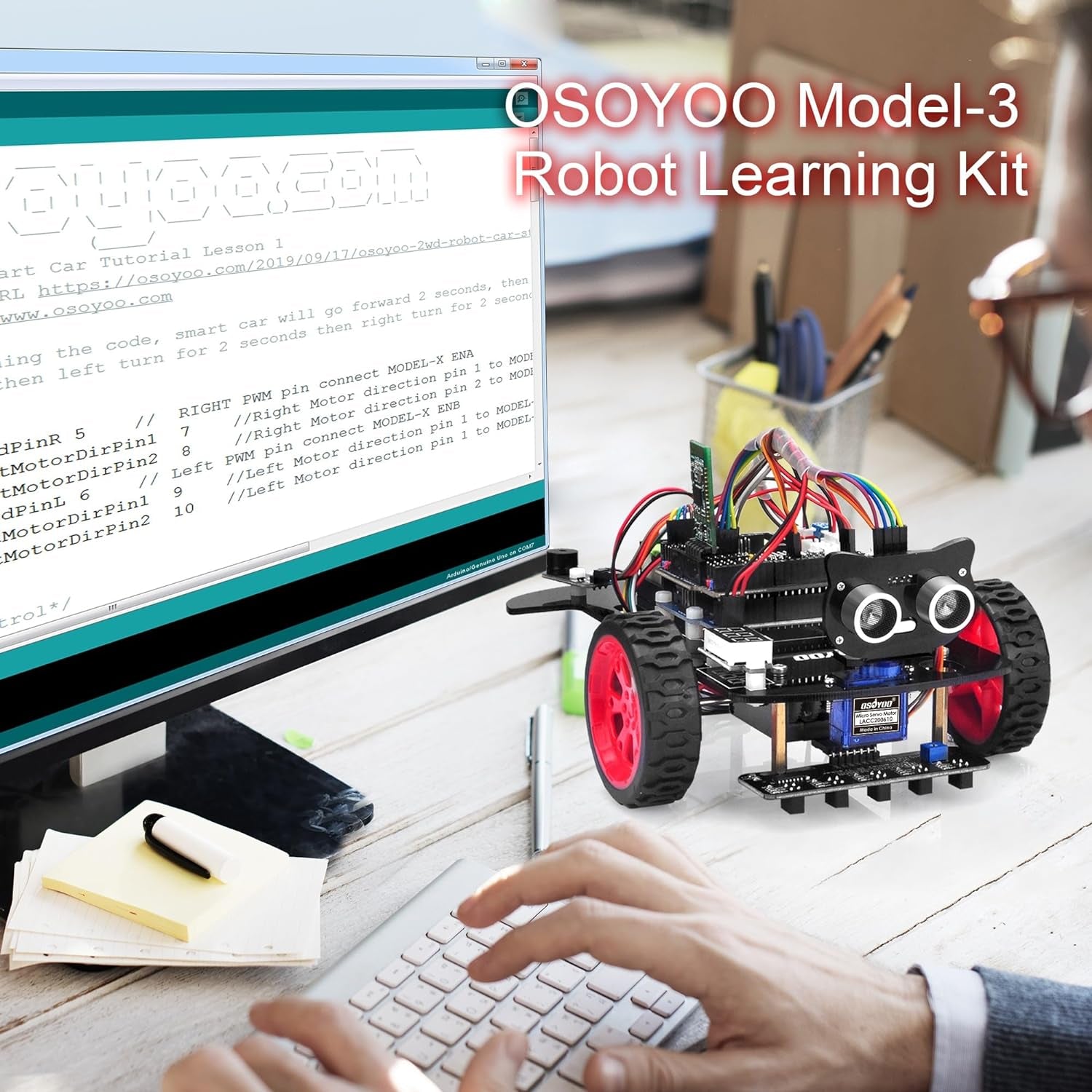 Smart Robot Car Kit for Arduino to Learn Programming and Get Hands on Experience of Robotic Assembly for Adults and Kids