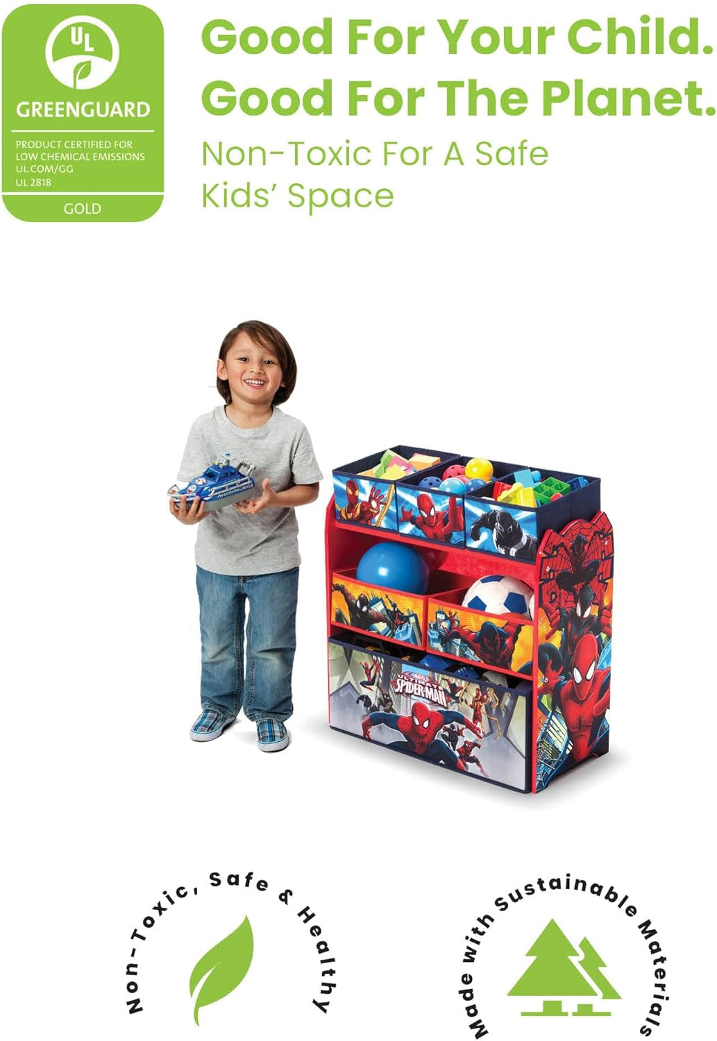 Multi-Bin Toy Organizer, Marvel Spider Man