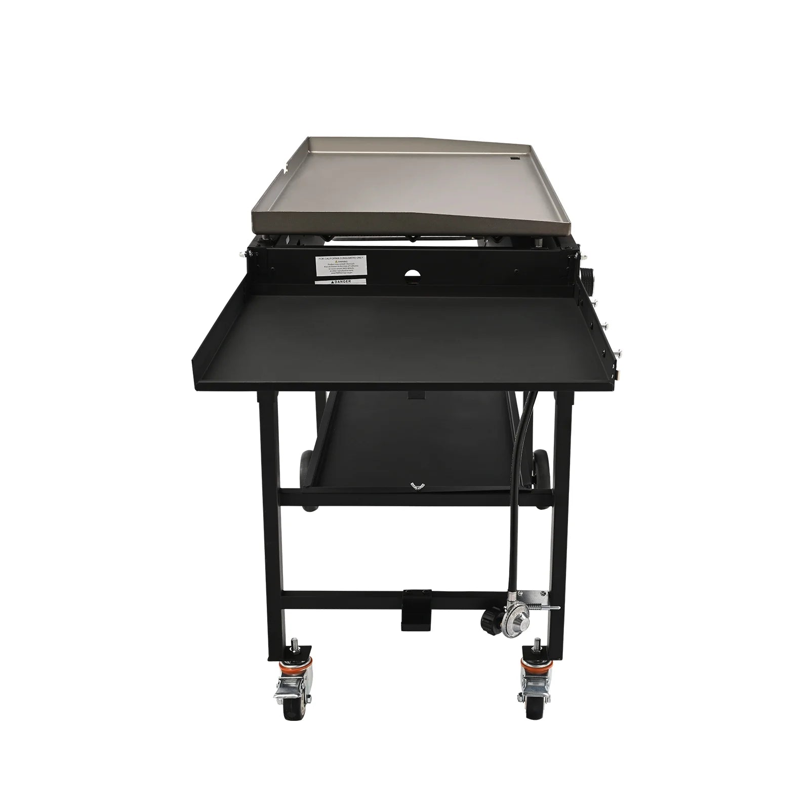 4-Burner 36" Griddle Cooking Station Countertop Commercial Gas Griddle Flat Top Grill Hot Plate Restaurant Cart