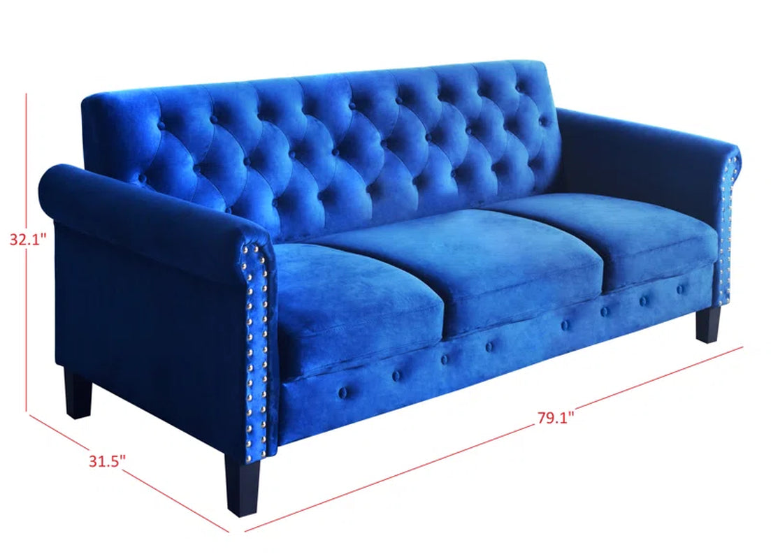 Luevano 79.1'' Velvet Sofa