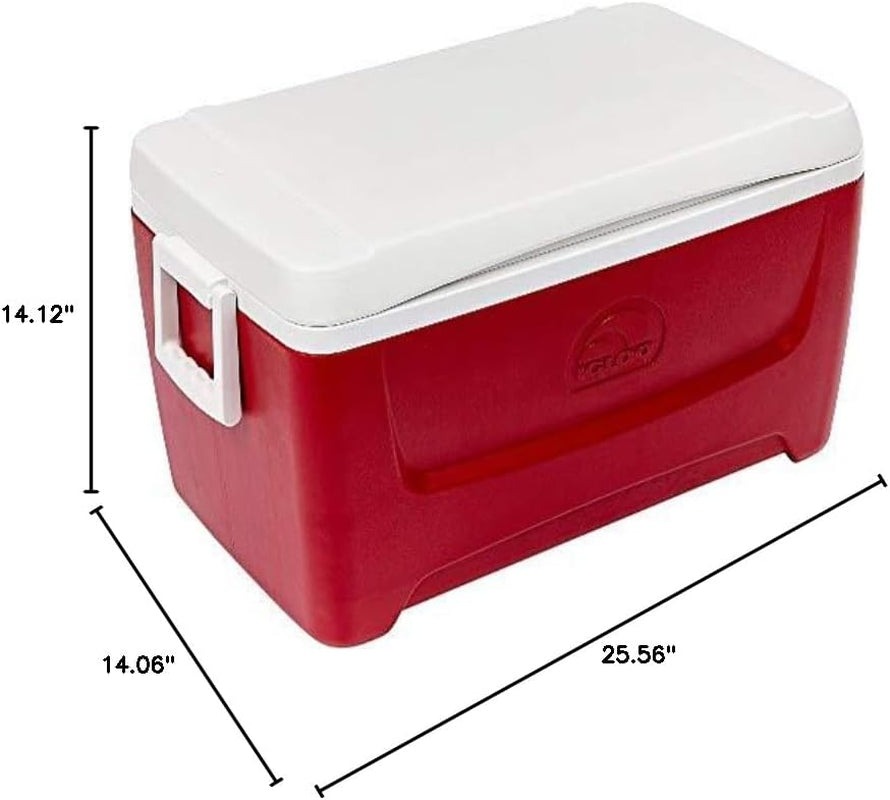 Island Breeze 48 Quart Cooler (Lava Red, 25.562 X 14.062 X 14.125-Inch)