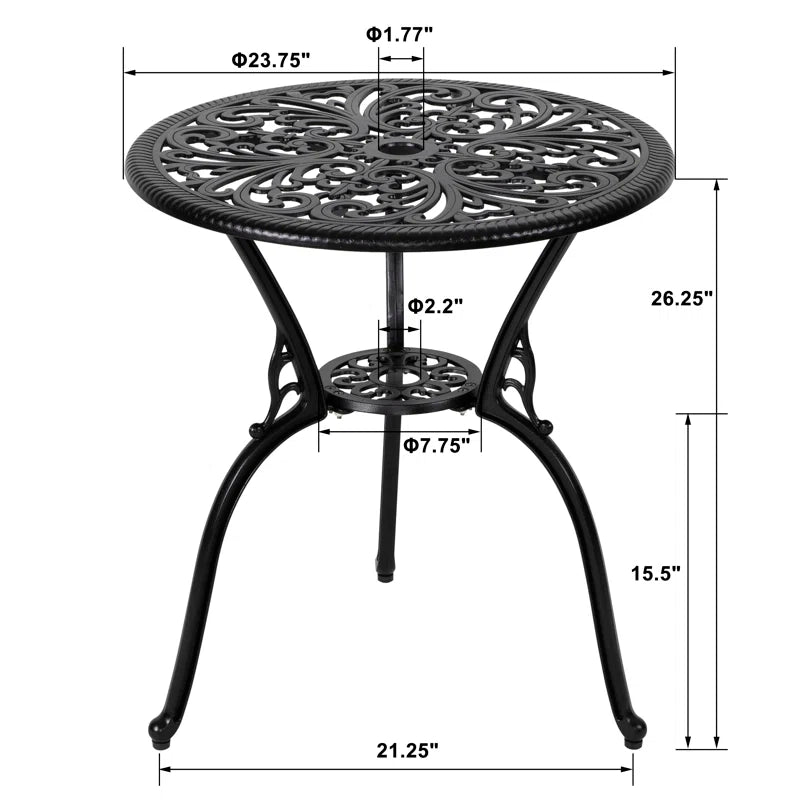 Hopwood 2 - Person Aluminum Bistro Set