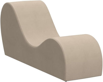 Sleek Chaise Lounge for Yoga-Made in the Usa-For Stretching, Relaxation, Exercise & More, 60D X 18W X 26H Inch, Beige